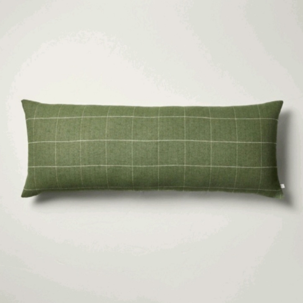 Hearth & Hand with Magnolia 14"x36" Windowpane Plaid Oblong Bed Pillow